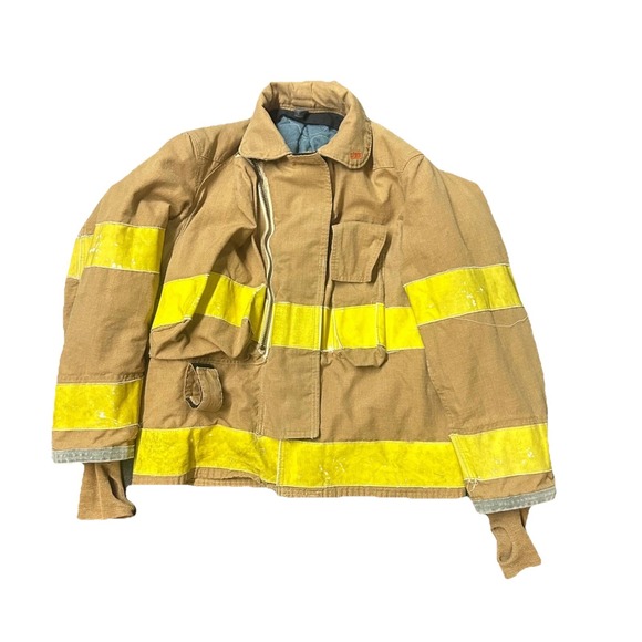 Globe Other - Vintage 1992 Globe Firefighter Turnout Jacket Tan Nomex Reflective Size 42 9-92